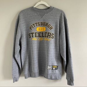 Reebok Vintage Pittsburgh Steelers Gray Crewneck